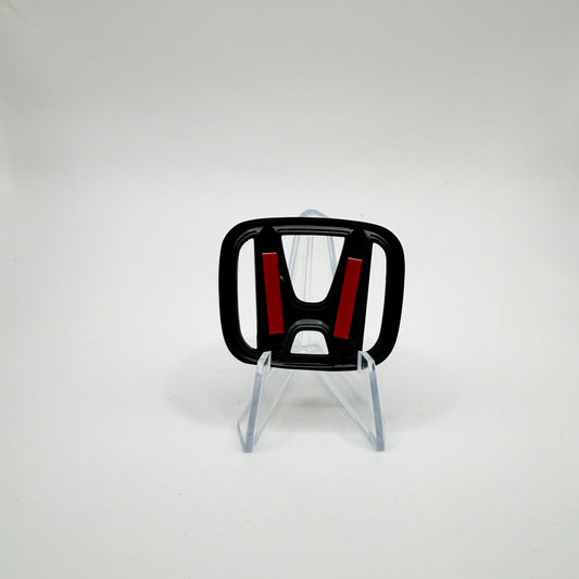 Steering Wheel Emblem Overlay Cover | Black | Premium 3M Adhesive Badge Overlay for Civic, Accord