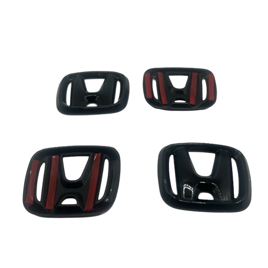 4 Pack Gloss Black Emblem Overlay Rims 11th gen - 3M Adhesive