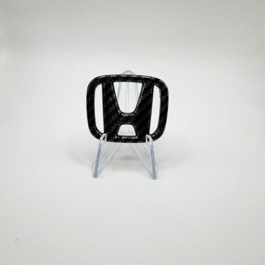Steering Wheel Emblem Overlay Cover | Carbon Fiber | Premium 3M Adhesive Badge Overlay for Civic, Accord
