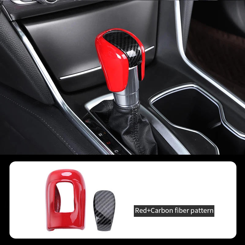 Shift Knob Covers | 3M Adhesive Cover for Civic Accord CR-V | Carbon Fiber, Wood, Gloss Black