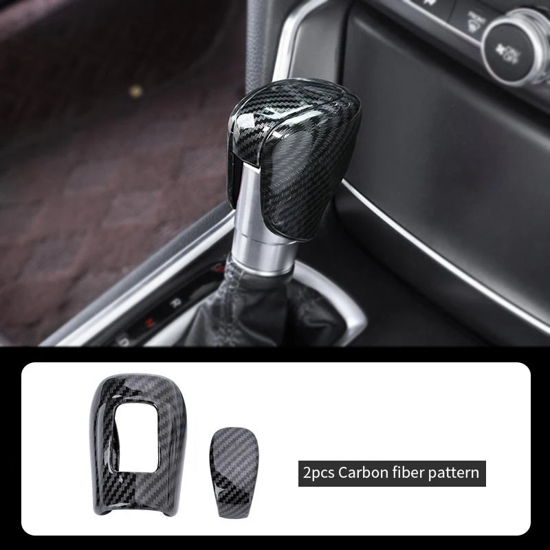 Shift Knob Covers | 3M Adhesive Cover for Civic Accord CR-V | Carbon Fiber, Wood, Gloss Black