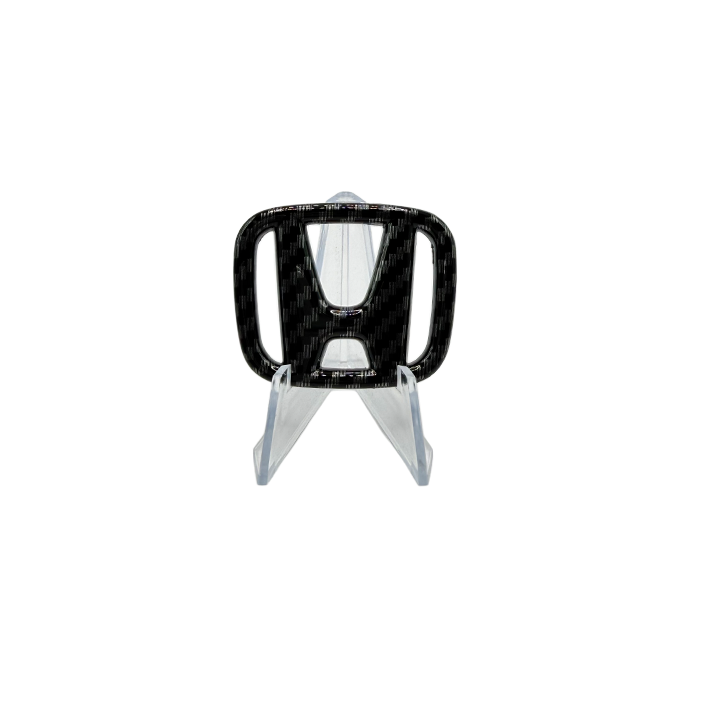 Steering Wheel Emblem Overlay Cover | Carbon Fiber | Premium 3M Adhesive Badge Overlay for Civic, Accord