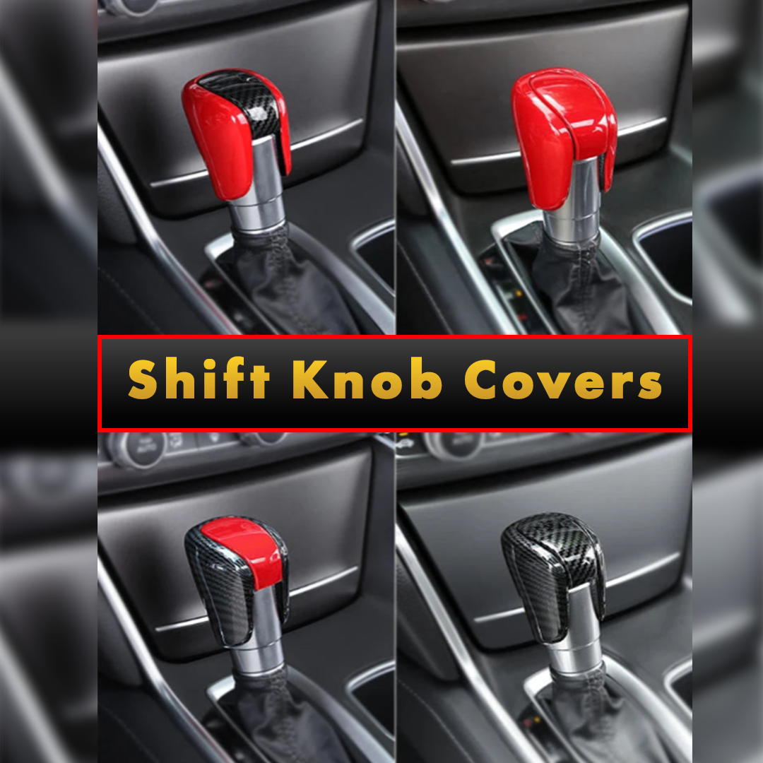 Shift Knob Covers | 3M Adhesive Cover for Civic Accord CR-V | Carbon Fiber, Wood, Gloss Black