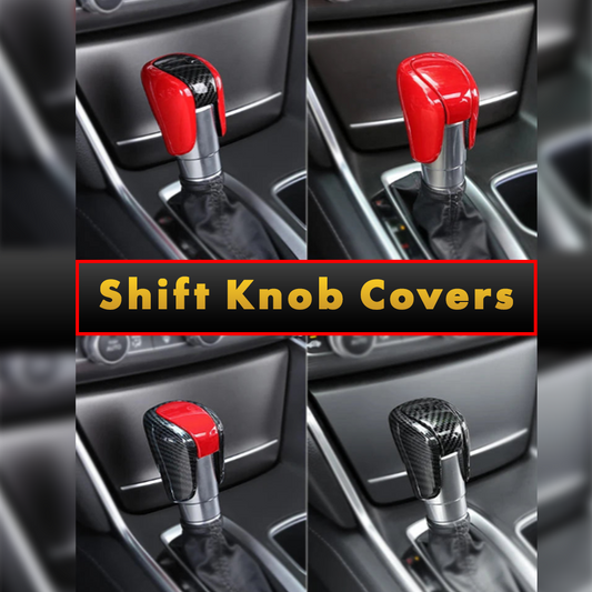 Shift Knob Covers | 3M Adhesive Cover for Civic Accord CR-V | Carbon Fiber, Wood, Gloss Black