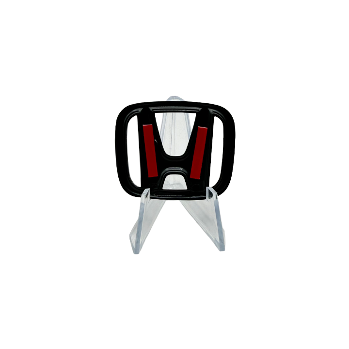 Steering Wheel Emblem Overlay Cover | Black | Premium 3M Adhesive Badge Overlay for Civic, Accord